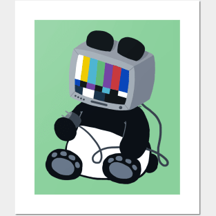 TV Head Panda by Yuuki G Posters and Art